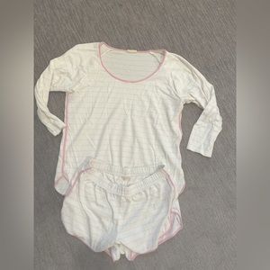 Lake Pajamas stripe shorts long sleeve set
